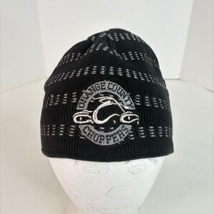 Vintage Orange County Choppers OCC Beanie Hat, Black, Motorcycle, Logo, OSFA,
